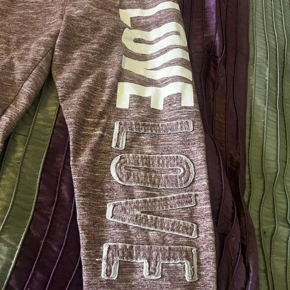 Reflex Pink and White Knit sweatpants